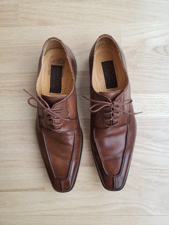 Mercanti Fiorentini Curio Brown Leather Lace Up Shoes Italy Men\'s 11.5 M main image 7